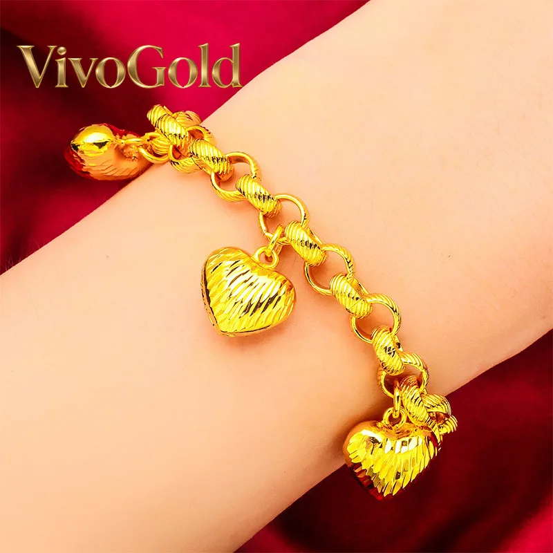 

Браслет VivoGold 24K Gold Pineapple Heart из чистого золота AU999, игривый дизайн в виде ананаса-сердца, 3D-форма для создания яркого и живого образа.