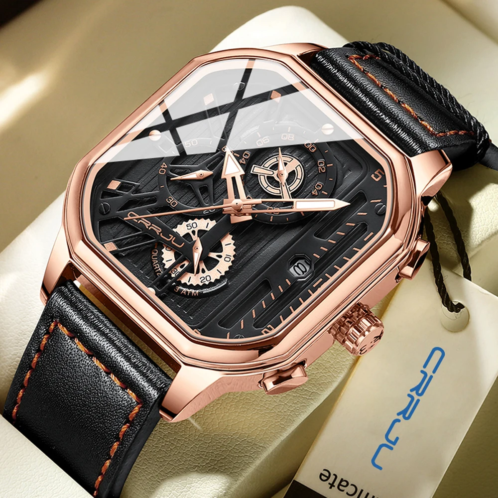 CRRJU 2022 orologio da uomo Top Luxury Brand Quartz orologi da uomo Business Reloj Hombre Sport orologio da polso uomo Relogio Masculino