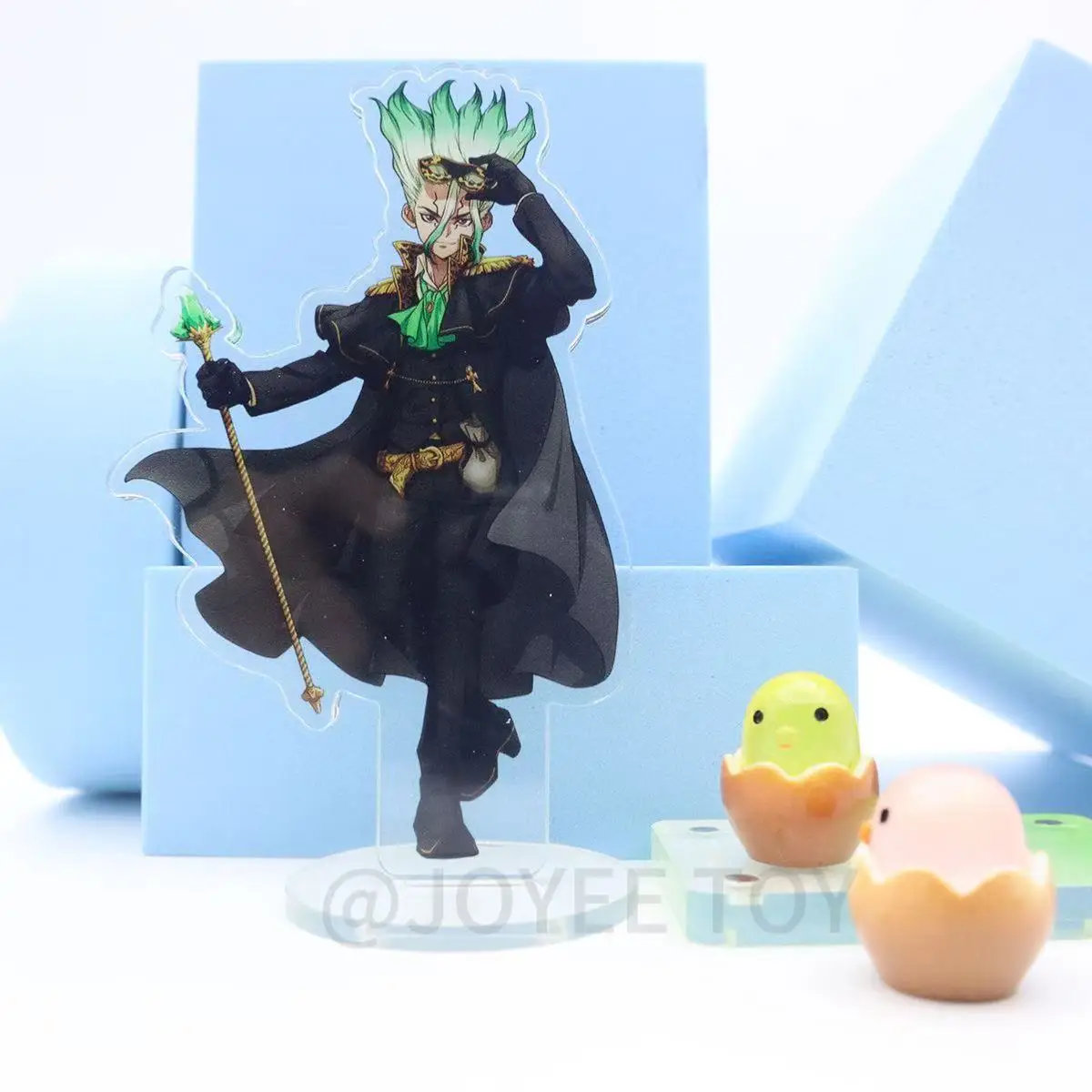 10cm dr. pedra periféricos acg suporte senku ishigami decorativo acrílico suporte hyoga figura estátua gen asagiri suporte placa brinquedos