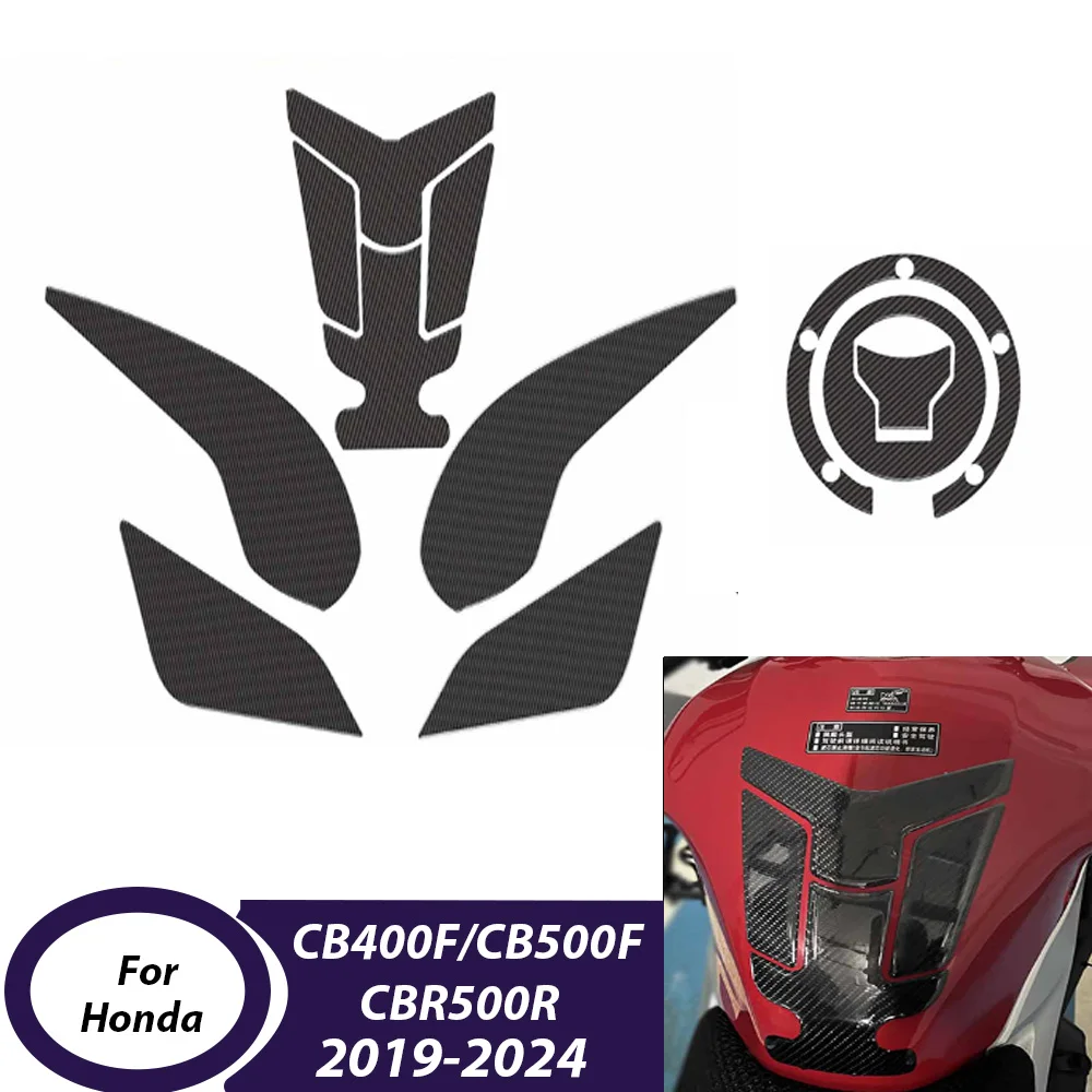 

CB400F CB500F CBR500R Tank Pad Stickers Gas Protector For Honda CB 500F 400F 2019-2024 Motorcycle Kit Knee Protection Sticke
