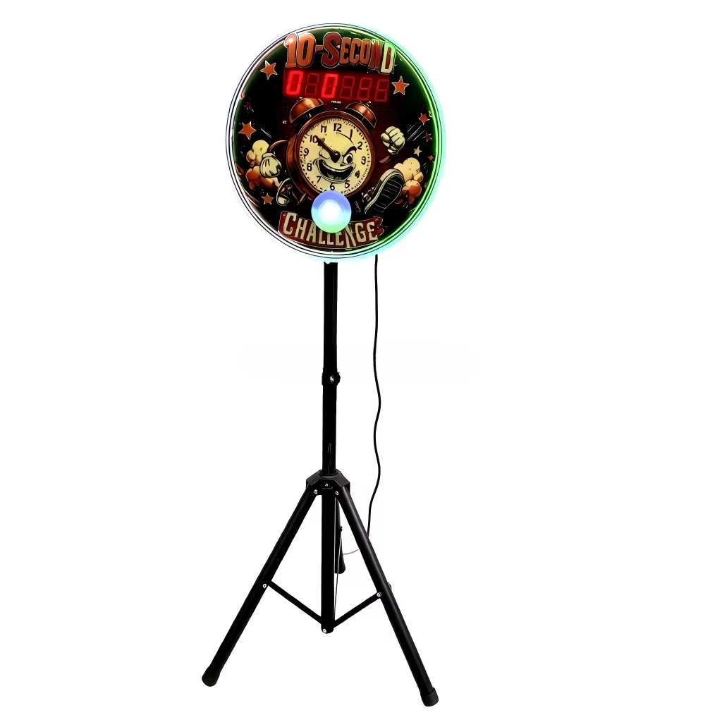 Custom Digital Led Light Red Push Button 10-second Interactive Challenge Game Timer Portable Plastic Sports Entertainment