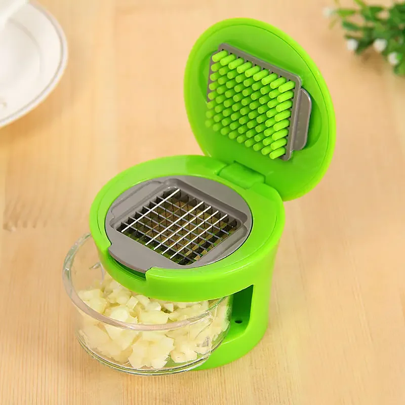 Stainless steel manual garlic press household garlic masher kitchen garlic  minced machine