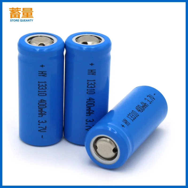 5Pcs 13310แบตเตอรี่ลิเธียมชี้แบนหัว3.7V 400Mah ความจุตารางโคมไฟ13310แบตเตอรี่โรงงานขายส่ง