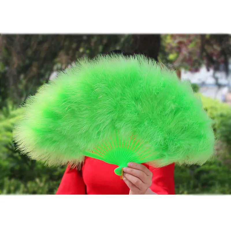 21 Thick Turkey Feather Fans Dance Performance Party Fan Cheongsam Dance Performance Catwalk Photography Decoration Prop Fan