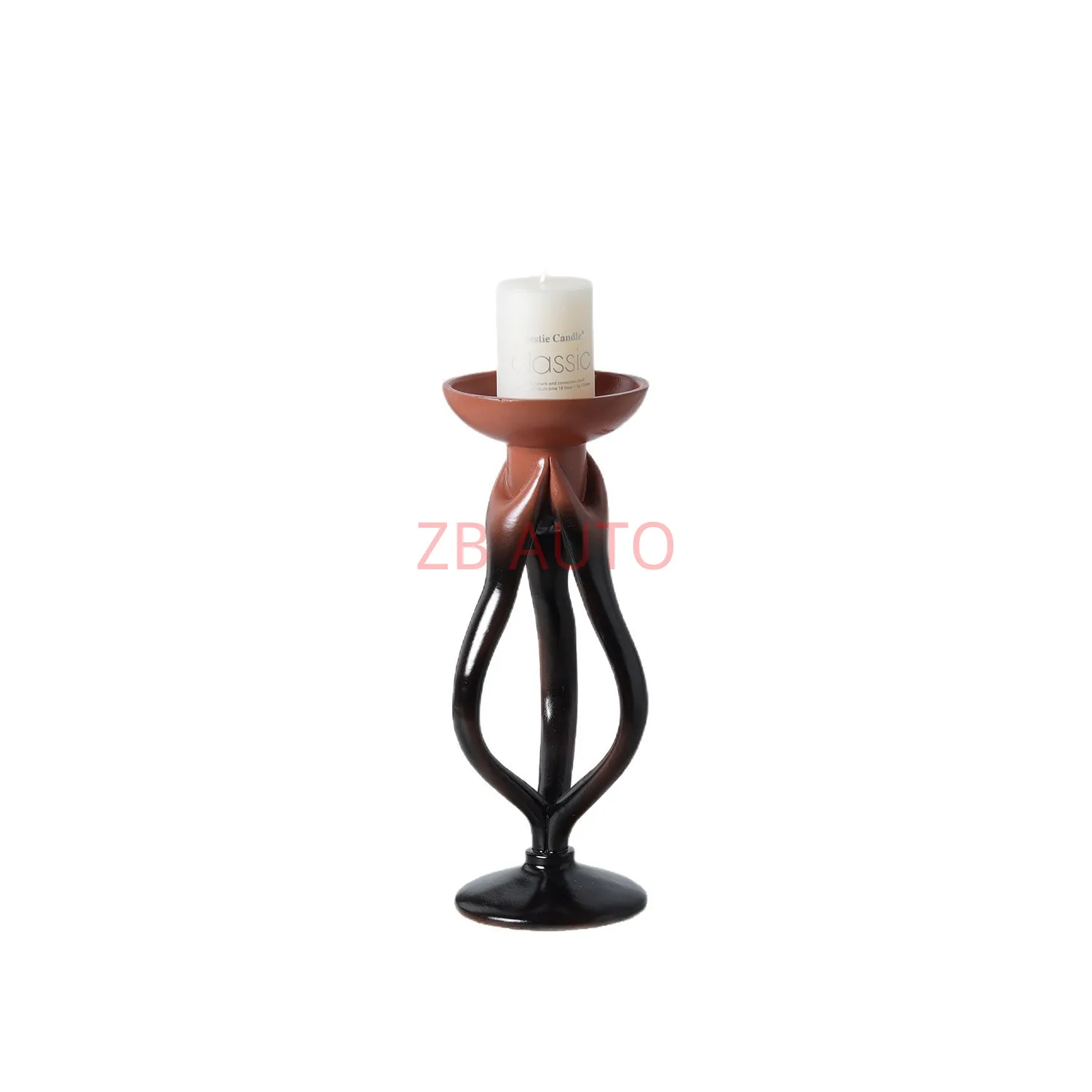 

Wabi-sabi American country-style resin candlestick ornaments high-end atmosphere home decoration supplies