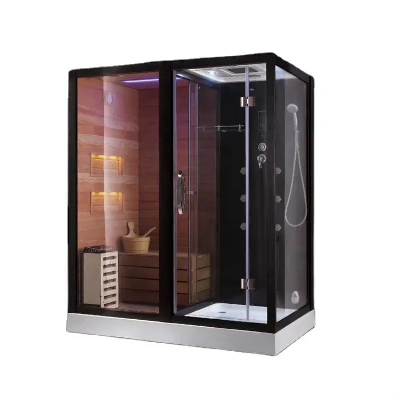 

Indoor Bathroom 2 Person Far Infrared Dry Sauna and Steam Shower Sauna Room