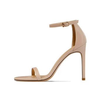 2024 Summer New Style Strappy Stiletto Open Toe Sandals For Women Nude Fashion Strappy High Heels