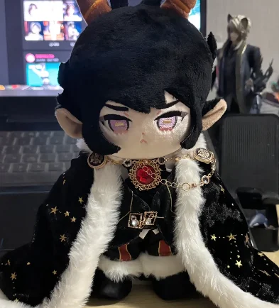 

20cm Game Plush Toys Arknights Black Key Fan Stuffed Animals Dress Up Cotton Doll Cute Birthday Gifts for Children and Adults