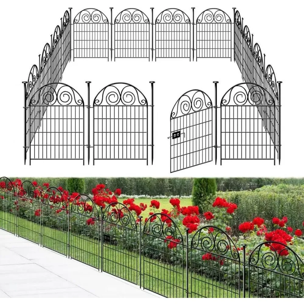 

Tall Garden Fencing 36 Inch High, 22 Panels Total Length 48Ft Dog Fence Outdoor for Yard, Pet Fence Outdoor, Decorative Fences f