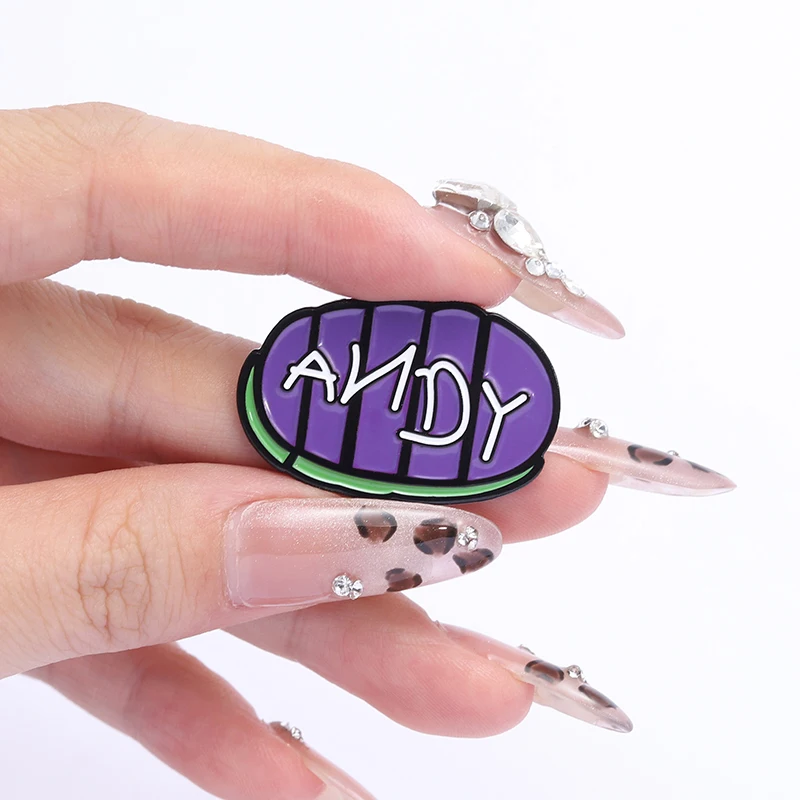 Funny Fashion Toys Enamel Pins Cartoon bread Shoe andy Metal Brooch Backpack Lapel Badge Decoration Jewelry Gift for Kids Friend