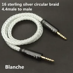 HIFI OCC Blanche 5N Silver 6.35/3.5/2.5/4.4mm Balanced/stereo ear playback recording adapter Cable 2.5 Balanced Recording cable