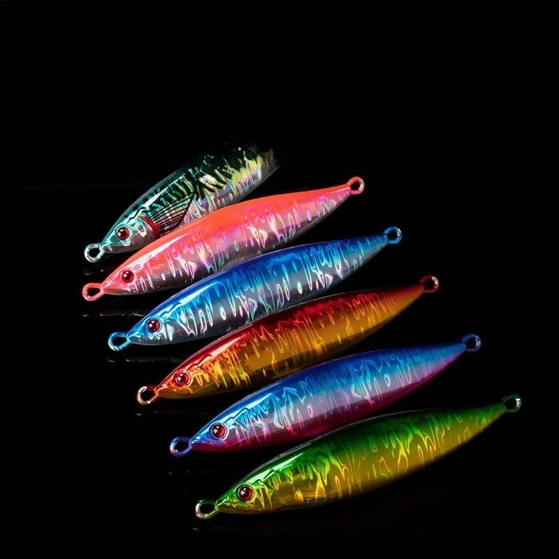 

2pcs 160g 200g 300g 400g 3D Printing Laser S Shape Jigbait Boat Fishing Jigging Lure Metal Sea Fishing Jig Artificial Bait Lures