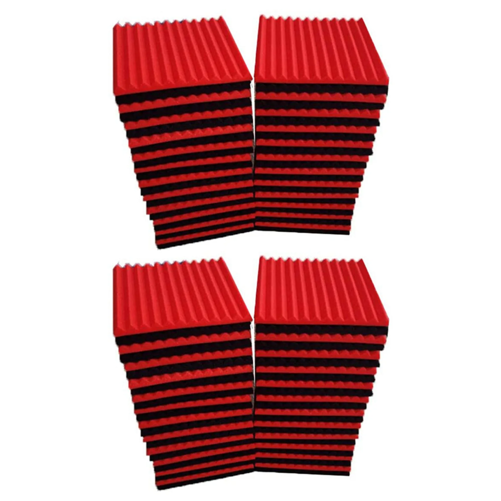 

TURE 96 Pcs Sound Insulation Board Acoustic Panel Studio Foam Wedge Fireproof Soundproof Cushion Wall Board,2.5 X 30 X 30Cm