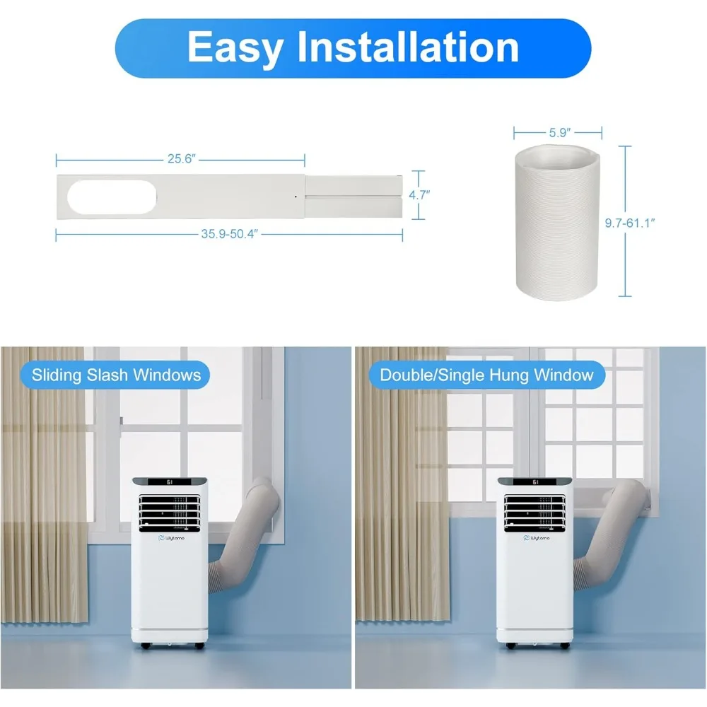 10,000 BTU tragbare Klimaanlagen für Raum bis zu m², tragbare 4-in-1-Wechselstromeinheit, Heizung, Luftent feuchter und Lüfter