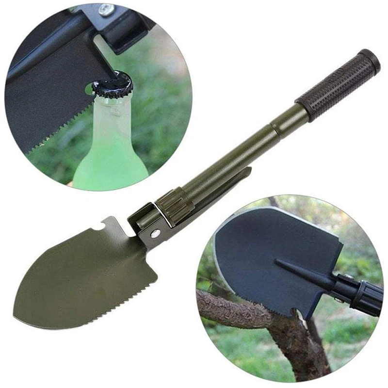 Multi-function Folding Military Shovel Survival Spade Trowel Outdoor Camping Tactical Stainless Shovel Garden Tools