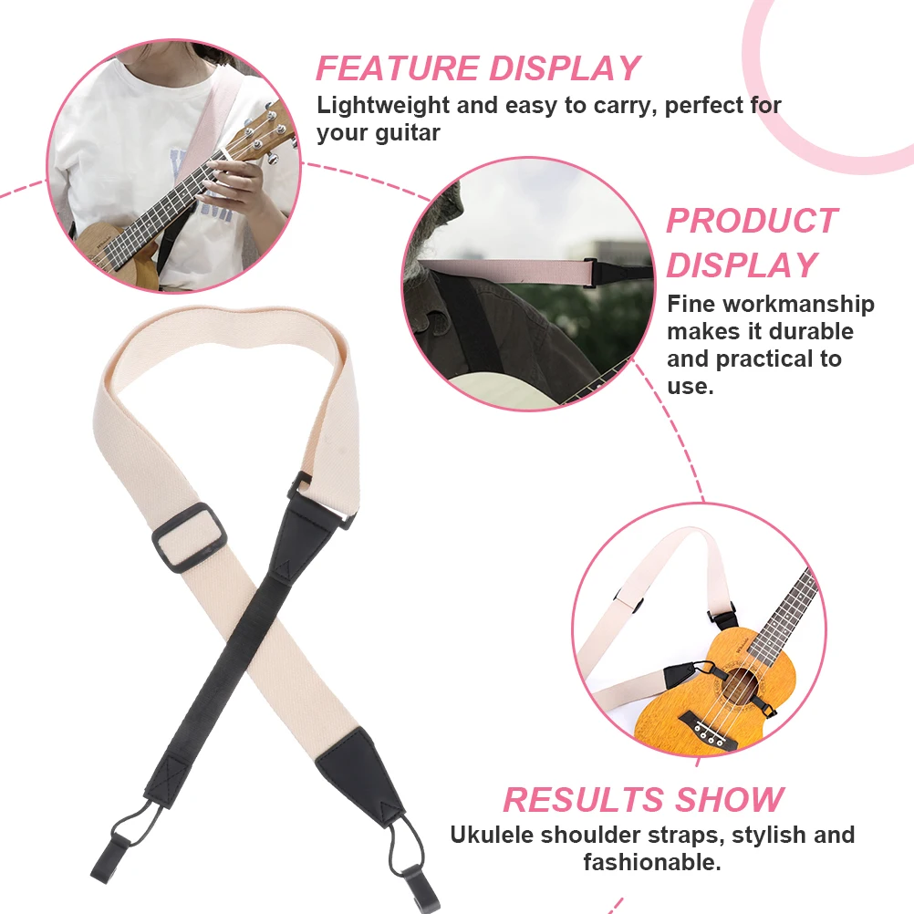 

Cable Strap Adjustable Ukulele Ukelele Shoulder Clip on No Drill Buttonless Straps for Adults Hug Hook Girls