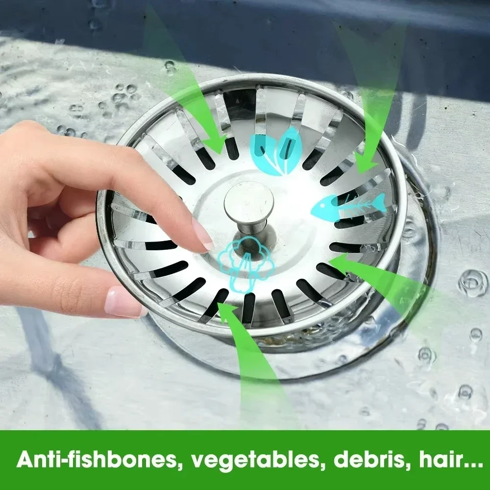 1pc/2pcs Kitchen Sink Strainer Stopper Waste Plug Sink Filter Filtre Sink Strainer Filter Floor Drain Kitchen Tools