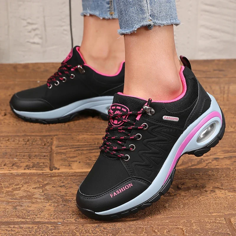 

Women's Sports Shoes - Lightweight Comfortable Stylish High-quality Design 2025 Thick Sole Cushion Walking and Jogging Shoes