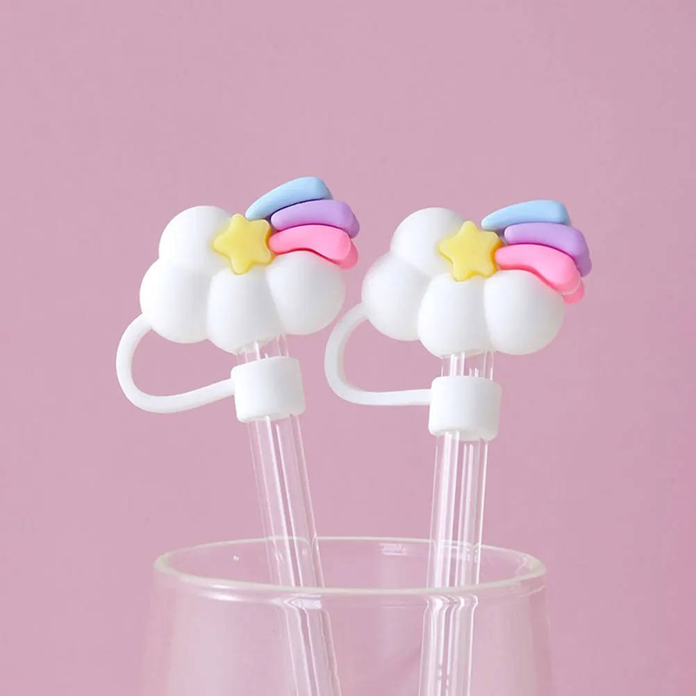 

4 Pcs Straw Dust Plugs Silicone Covers Anti Dust Leakproof Reusable Drinking Accessories Straw Protectors Kitchen Bar Tools