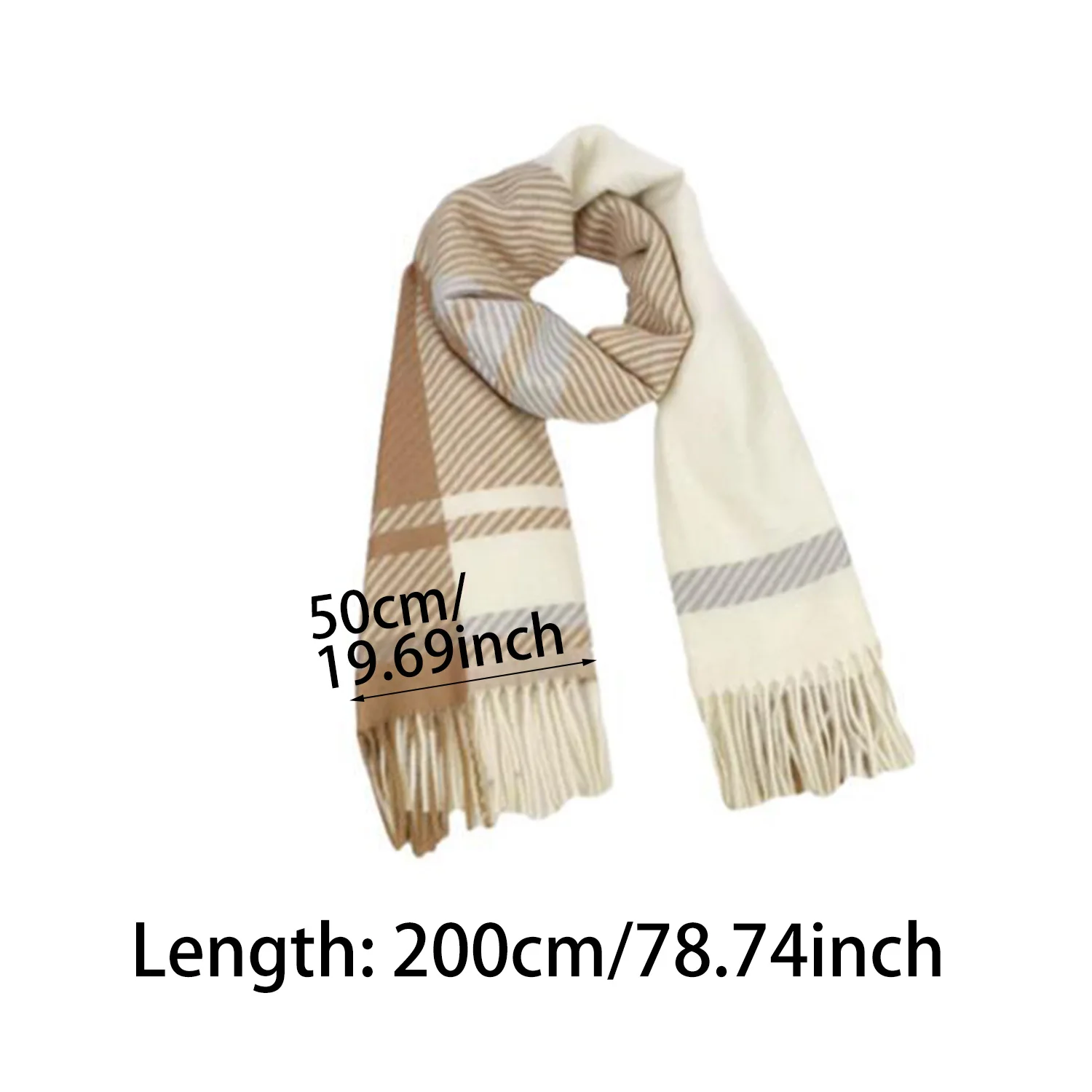 Luxury Brand Scarf Autumn And Winter Houndstooth Classic Color Block Polyester Woven Outdoor Warm Large Shawl Scarf Women Luxury