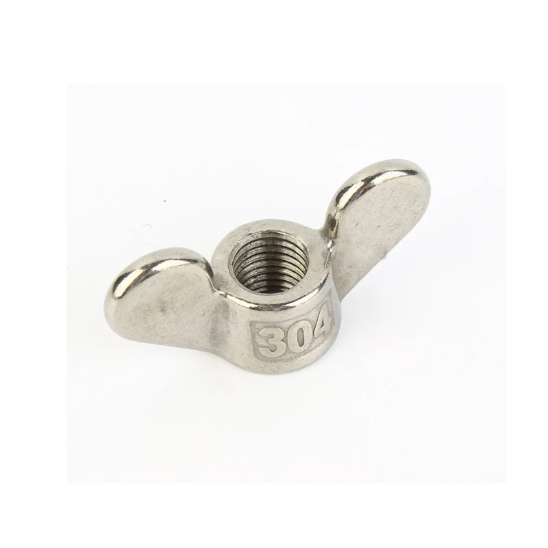 2pcs Hand Tighten Butterfly Nut Ingot Wing Nuts Precision Casting M4-M12 304 Stainless Steel