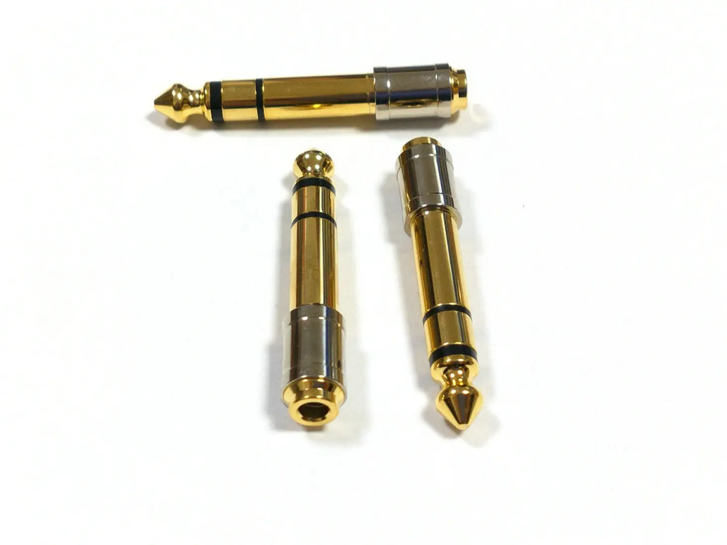 brass audio jack TRS 1/4 