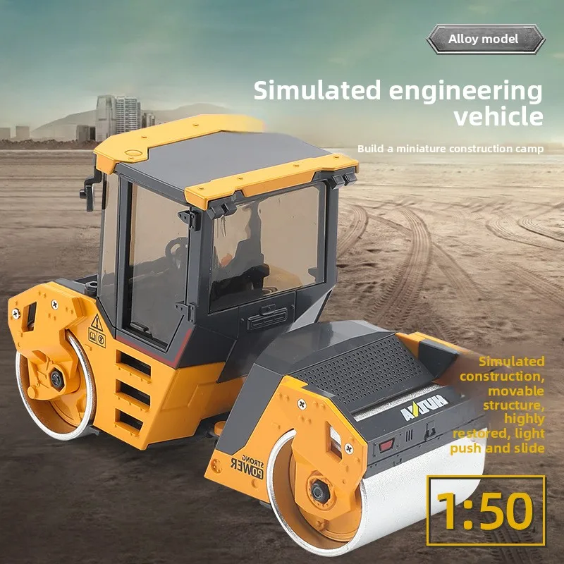 Huina Alloy Truck Modell Roller 1/50 Doppelradmodell Technik Autos Doecast Trucks Kindersammlung Spielzeug für Jungen Geschenk