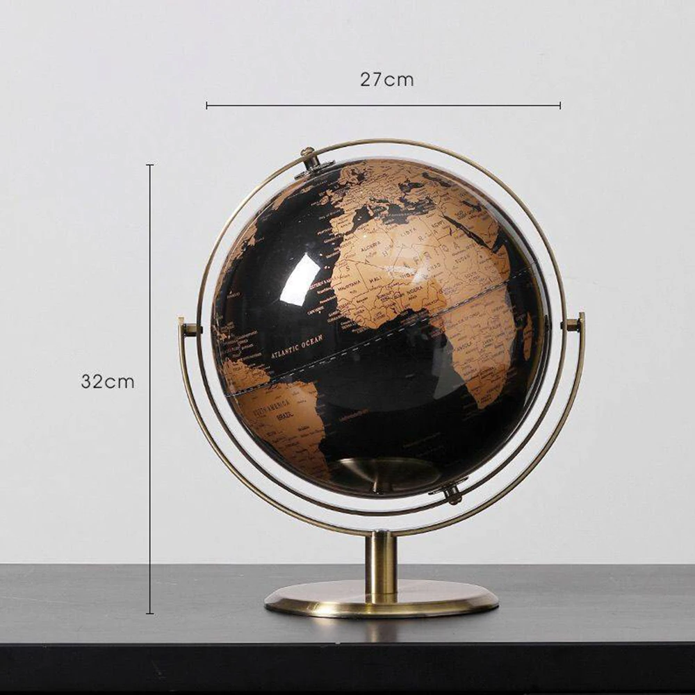 Imagem -05 - Geografia Retro World Globe For Home Decor Creative Desktop Acessórios Modern Learning World Map Educação de Luxo Tipos