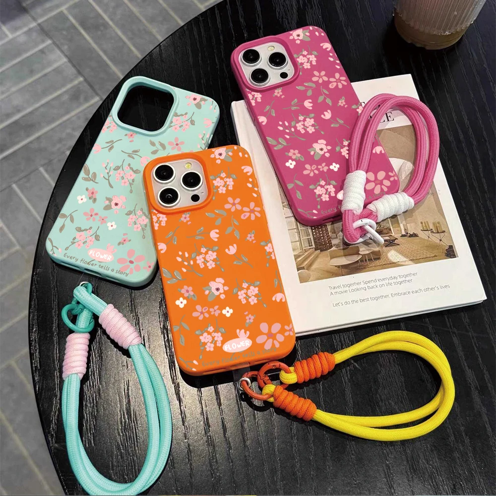 Matte Blumenmuster-Handyhülle – Phone Cases With Straps Bewertung und Preis