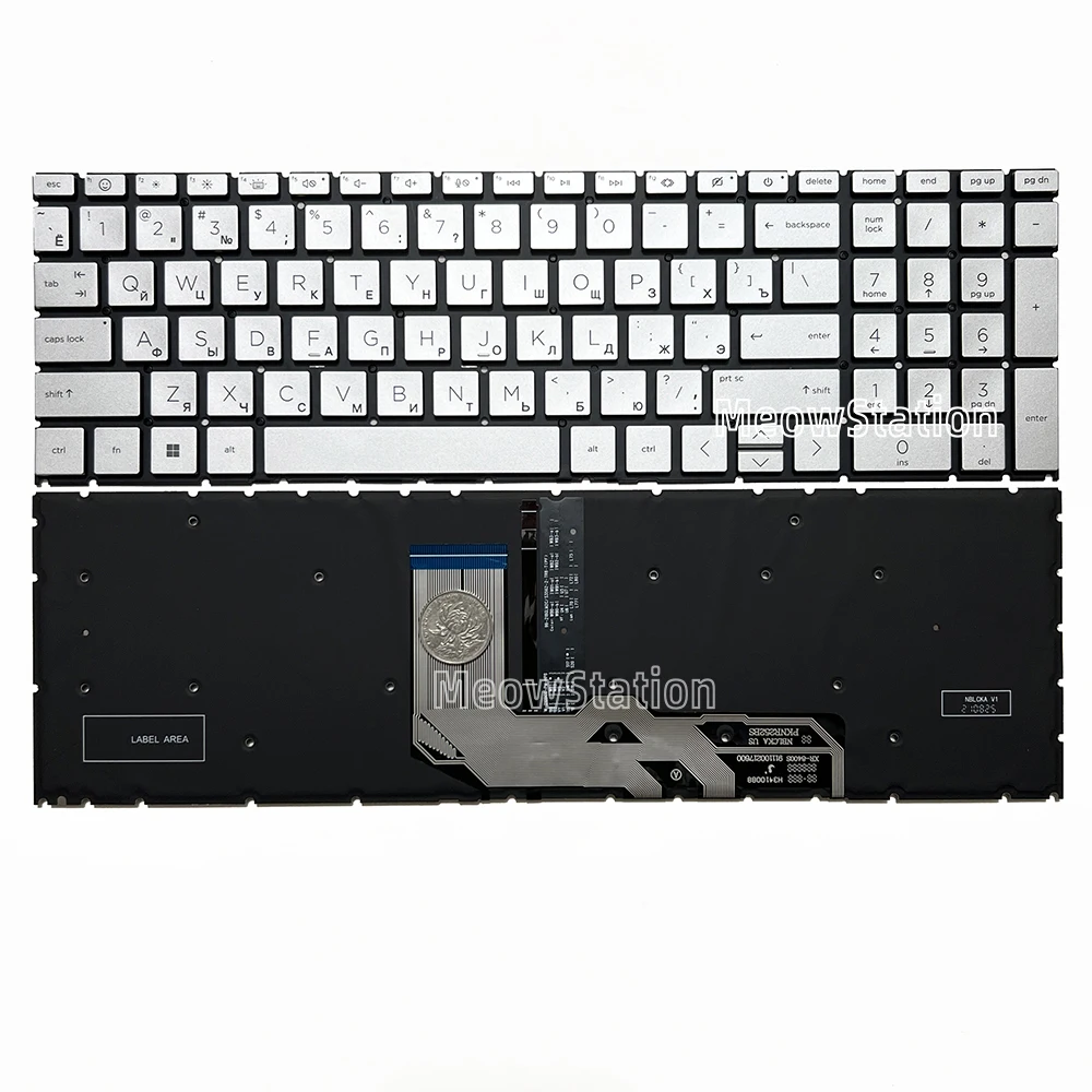 Teclado retroiluminado dos EUA/russo para HP ENVY 17-CW 17-cw0003ns 17-cw1000ca,ENVY 17t-CW 17t-cw100 TPN-C176,ENVY 17-DA 17-da0013dx,ENVY 17t-DA 17-da0013dx TPN-C176,ENVY 17-CR 17-cr1003ca