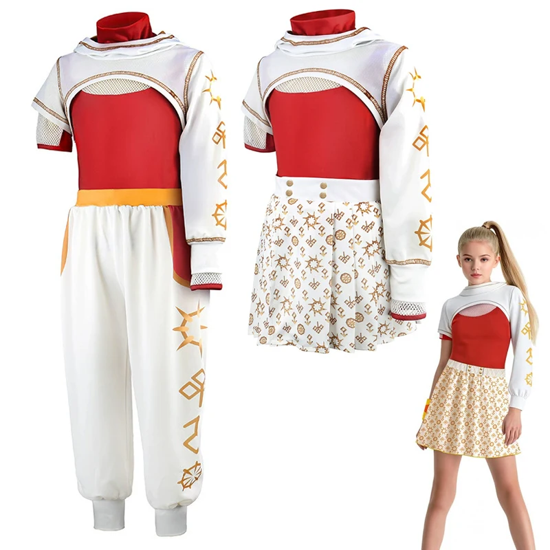 Película Zombies 4 Nova Cosplay disfraz abrigo falda traje de animadora uniforme escolar chico niñas mujeres Halloween carnaval fiesta trajes