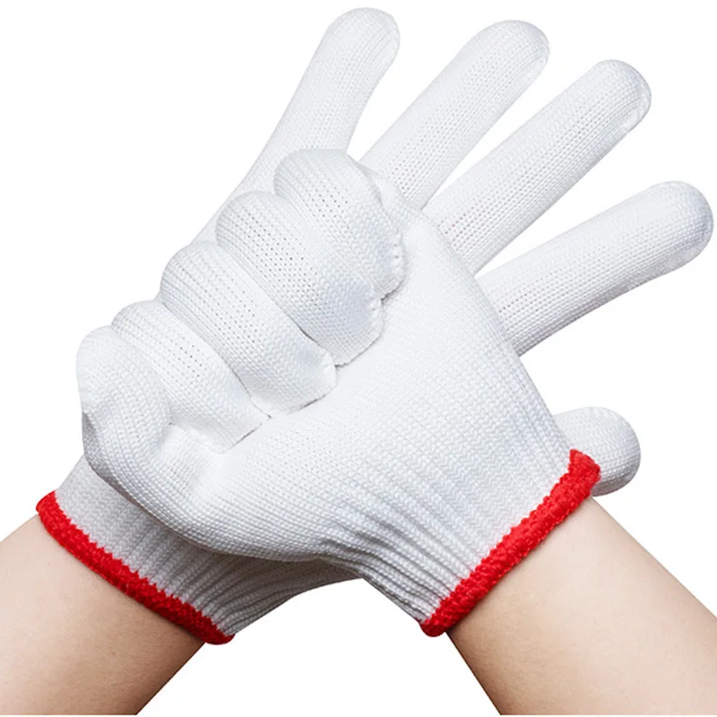 10 pairs Labor protection nylon gloves thickened anti-slip and wear-resistant working gloves