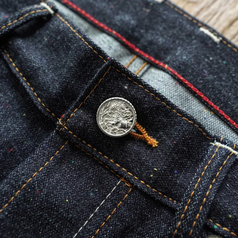SAUCE ORIGIN 908CC Mens Jeans Sanforized Selvedge Denim  Jeans Silver Button Regular Fit 12.5 OZ
