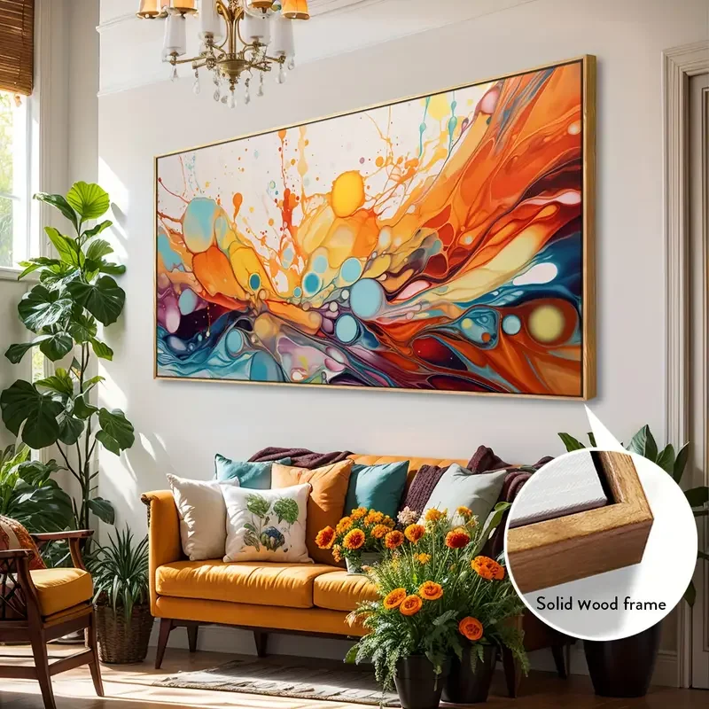 

Vibrant Fantasy Art Canvas Painting - Large-Scale Modern Abstract Wall Art for Living Room, Bedroom, Dining Room