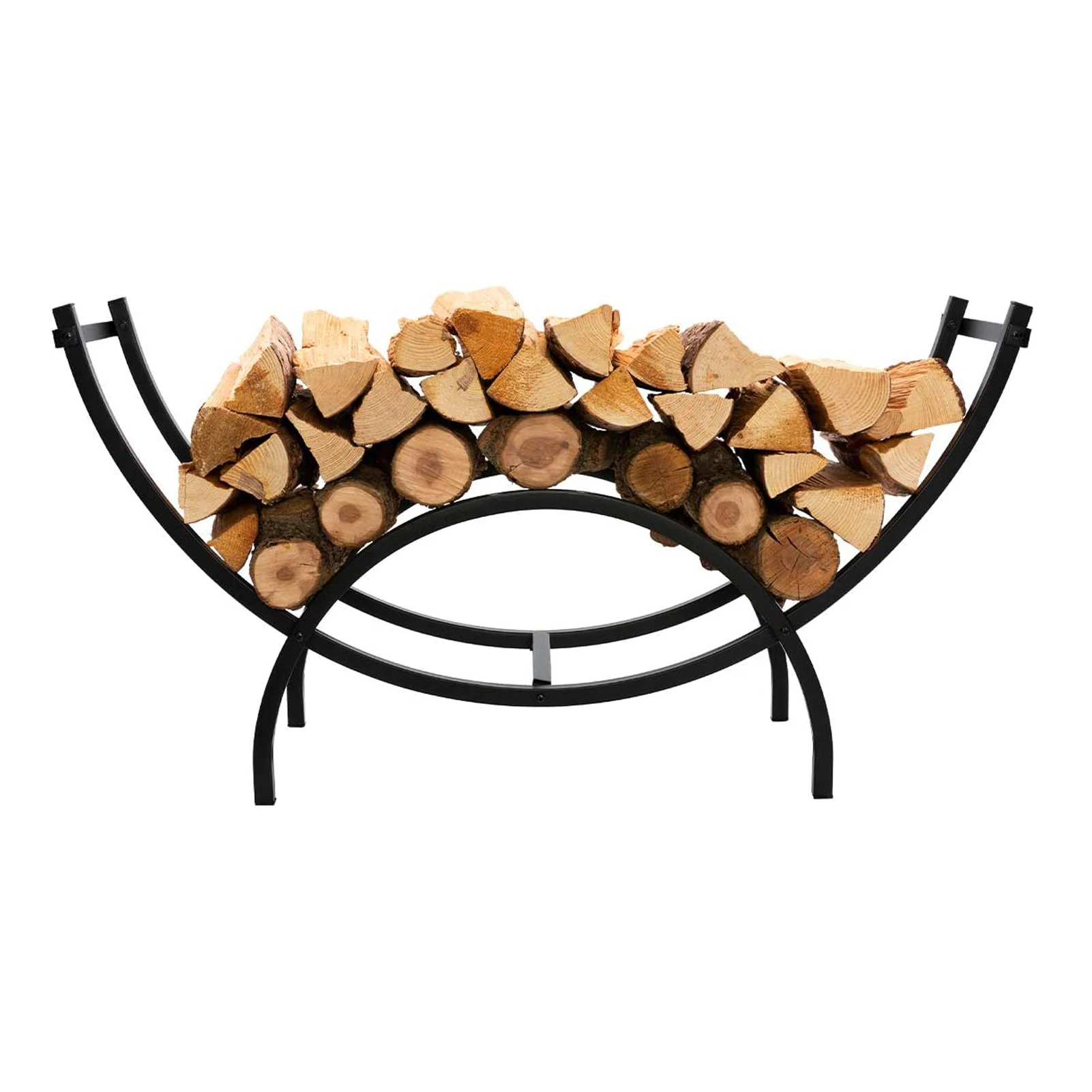 Heavy Duty Indoor/Outdoor Firewood Racks Log Rack Half Round for Wood Storage Firewood Rack