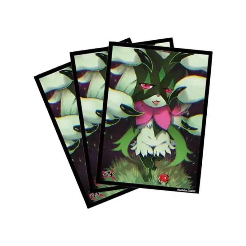 65Pcs/set Pokemon Hand Painted Meowscarada Cards Sleeve Self Made Anime Game Characters Matte Flash Diy Cards Protective Cover