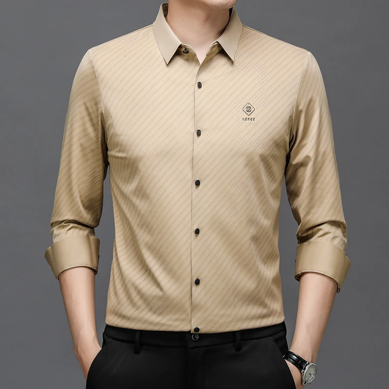 

2023 Men's Spring and Autumn New Long Sleeve Casual Versatile Shirt