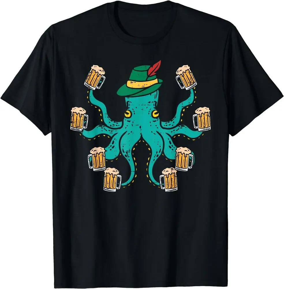 German Octopus Oktoberfest Funny Bavarian Festival Men Women T-Shirt Unisex T-shirts Cotton Luxury brand vintage oversized