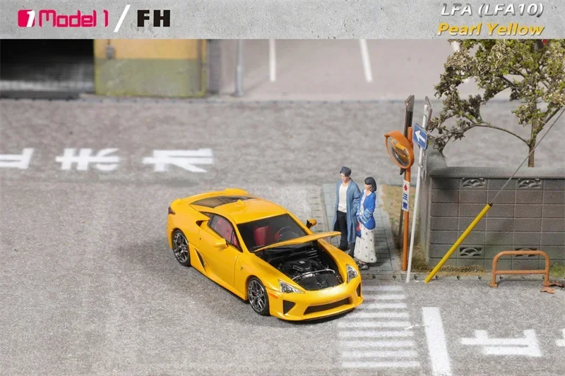 Focal Horizon FH x Model One 1:64 LFA Pearl Yellow Limited999 Diecast Model Car