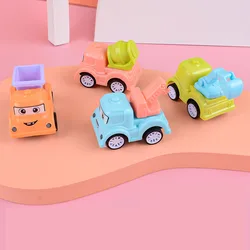 Children Mini Toy Car Cartoon Trailer Car Model Boy 1-6 Years Old Pull Back Car Cartoon Engineering Truck Fire Truck Kids Gifts