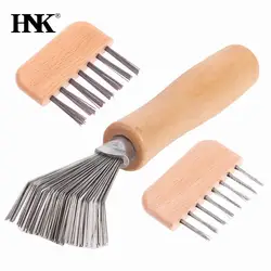 1PCS Wooden Comb Cleaner Delicate Cleaning Removable Hair Brush Comb Cleaner Tool Handle Embeded Tool