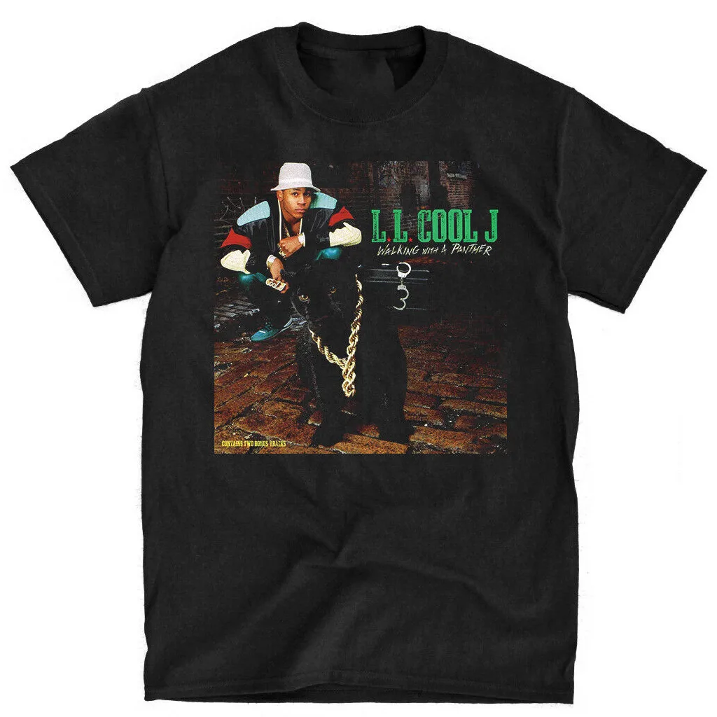 LL Cool J rapper Walking With A Panther hip hop T-shirt black S-5Xl JJ3712