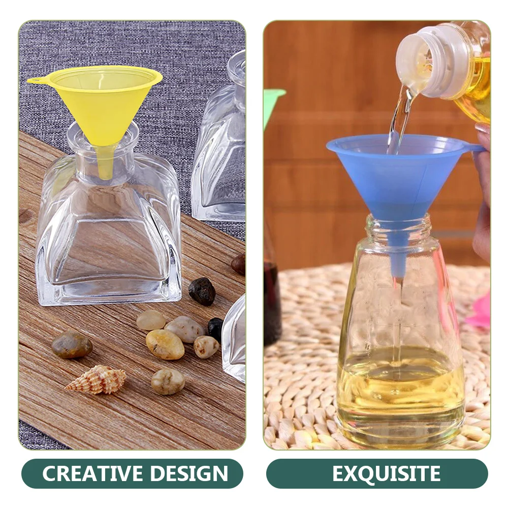 

5 pcs Mini Funnel Plastic Kitchen Tool for Vinegar Liquid Filling Reusable Small Size Lightweight Compact