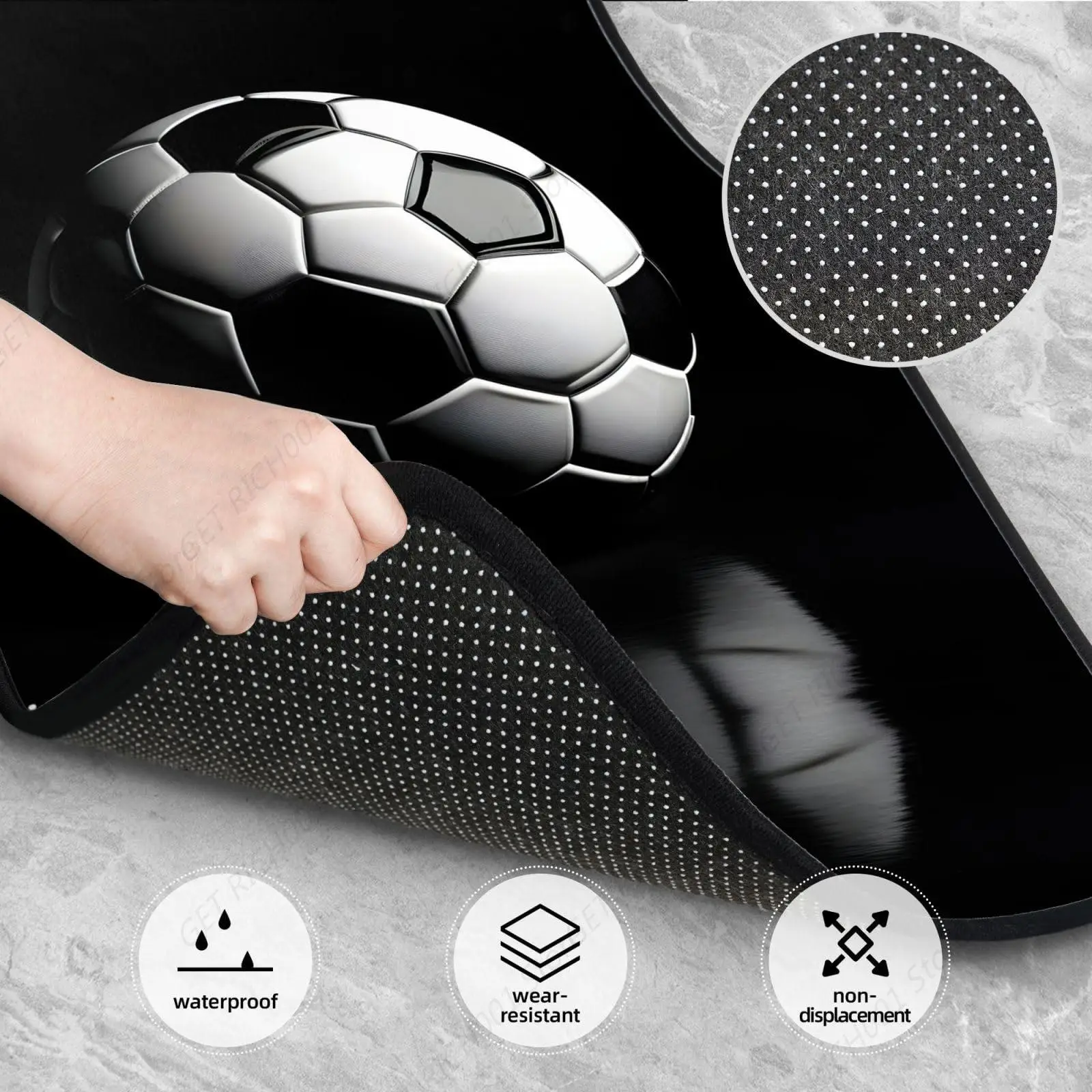 Me Gusta El Fútbol، Alfombrillas Impermeables Premium Para Coche، Juego Completo 4 Piezas، Accesorios Para Alfombras Coche، Aj