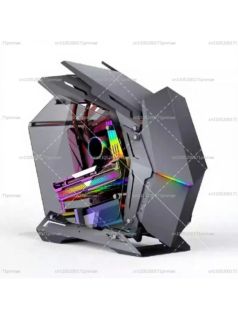 Mini White RGB Mid Tower PC Gaming Case with Tempered Glass