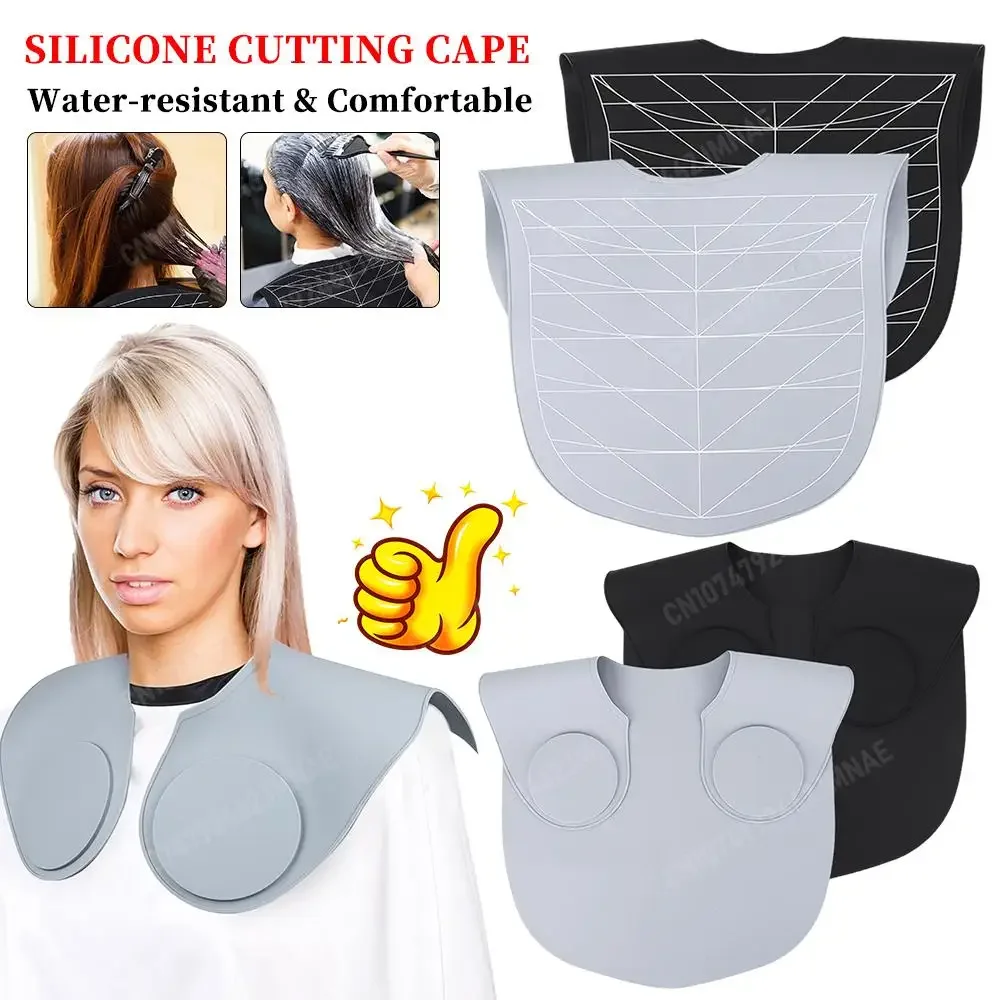 Waterproof Stylist Cutting Cape Silicone Hair Dyeing Shawl Neck Collar Wrap Cover Barber Hairdressing Hair Coloring Accessories