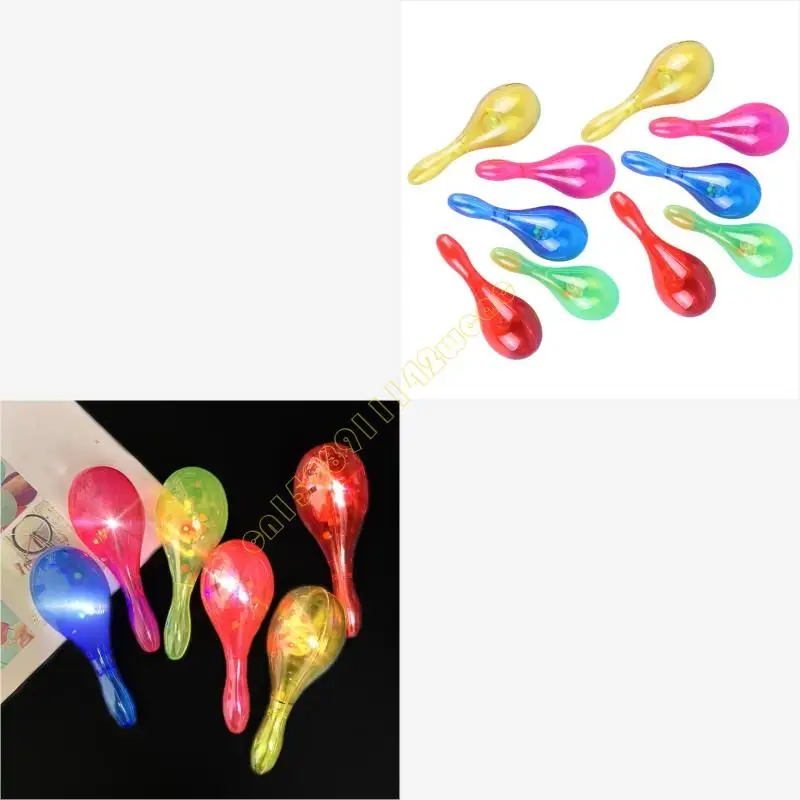 

10pcs Interactive Light Up Maracas для танцпола с 6 мигающими режимами и безопасным детьми DXAD DXAD