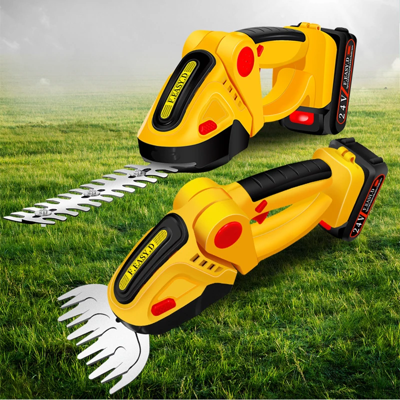 

2 in 1 Electric Hedge Trimmer 24V Cordless Household Lawn Mower Rechargeable Weeding Shear Pruning Mower Garden Scissors Tool