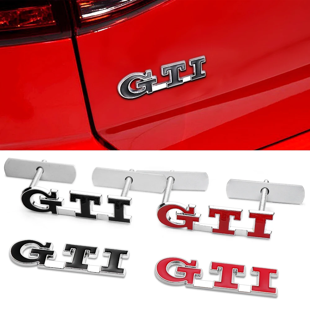 GTI Car 3D Metal Front Hood Badge Grille/Stickers For Volkswagen Jetta Lavida Bora polo 2018 passat b6 b8 mk6 golf R Rline Bora view 3