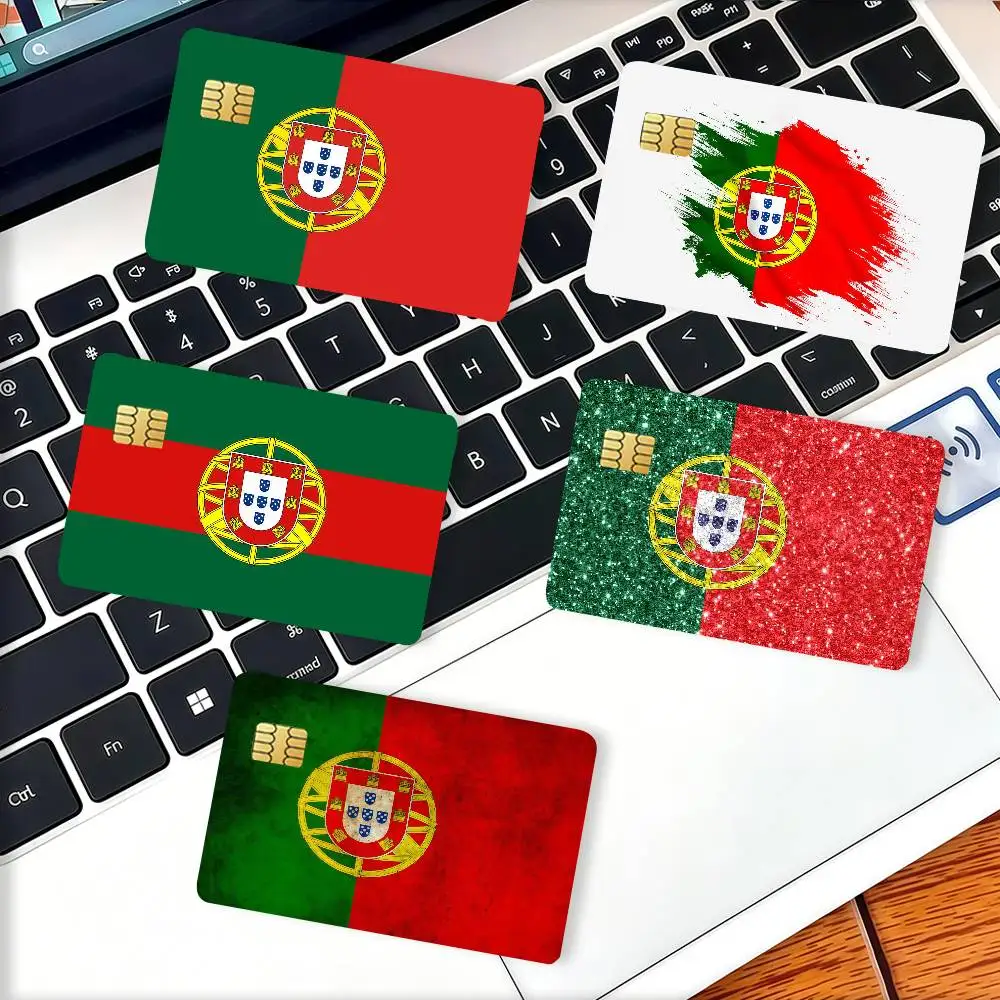 Flag P-Portugal Credit Card Decorative Card Stickers Suitable For Bank Cards Metro Transit Anti-scratch Gift 4PCS